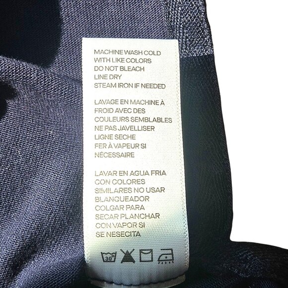 Good American Women’s Rugby Top Navy M Preppy, Quiet Luxury, Streetwear Layers - Picture 6 of 12